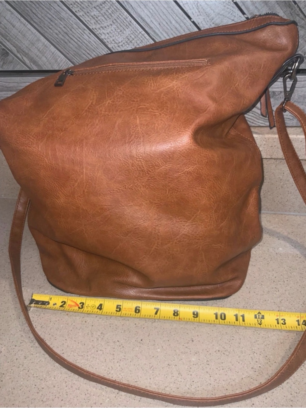 Classic Studded Crossbody Bag - Brown. Very large gorgeous bag. - Picture 5 of 7